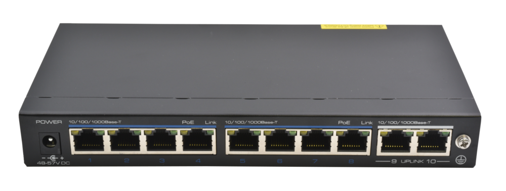 Image du produit SWITCH 120W - 8×1Gbps/POE+ & 2×1Gbps Boite 1 PC