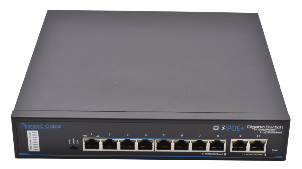 Image du produit SWITCH 135W - 8×1Gbps/POE+ & 2×1Gbps Boite 1 PC