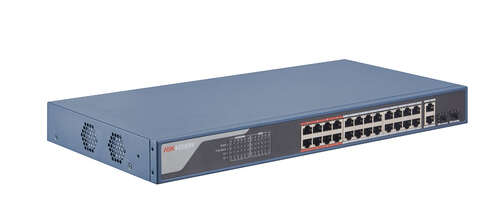 Image du produit L2, Smart Managed, 24 10/100M RJ45 PoE ports,2GB combo ports