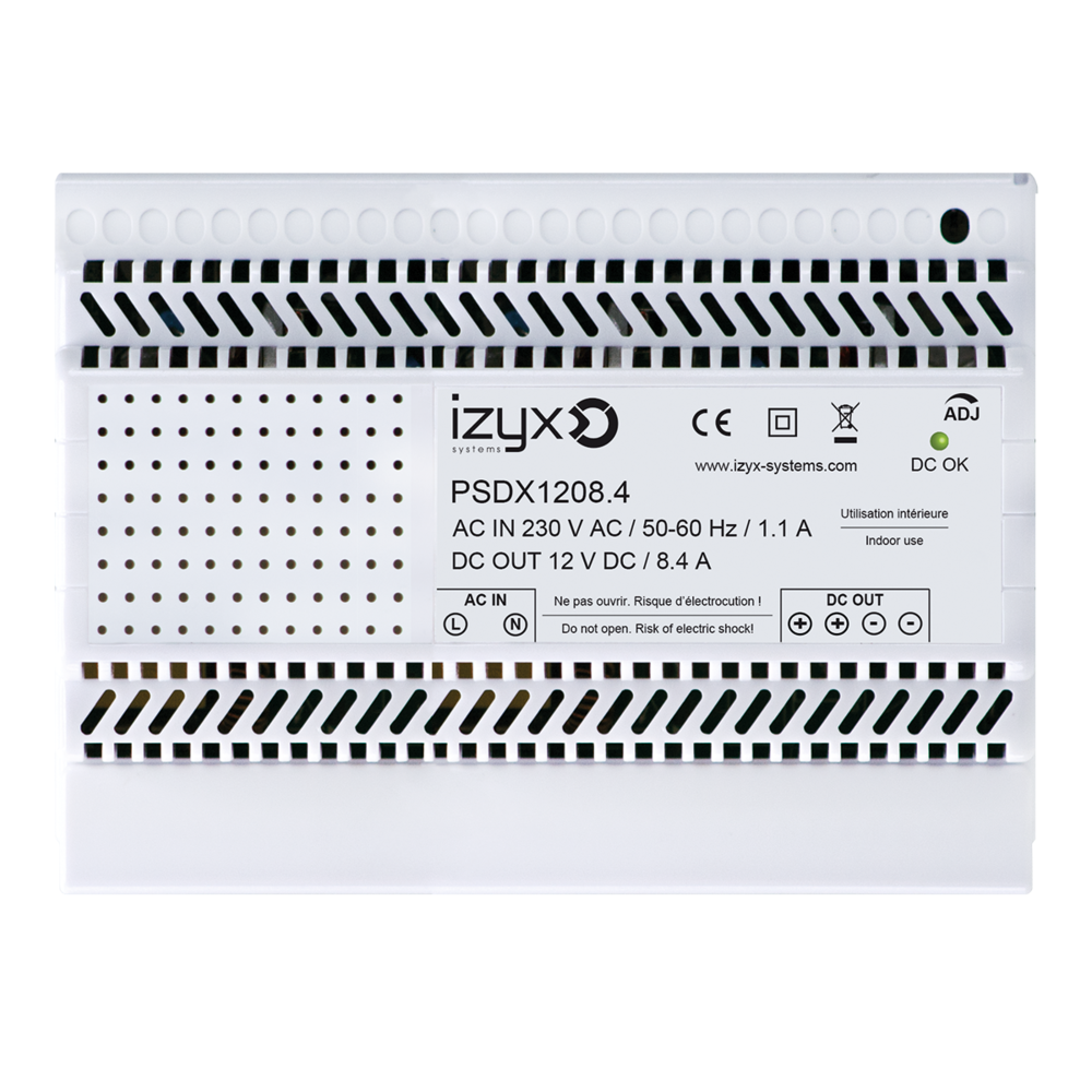 Image du produit Alimentation rail DIN 7M 230V AC / 12V DC (12-14V) / 8,4A