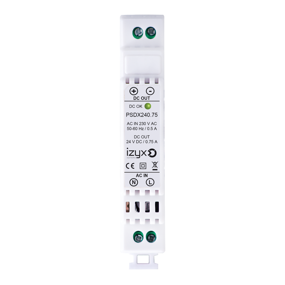 Image du produit Alimentation rail DIN 1M 230V AC / 24V DC / 0.75A