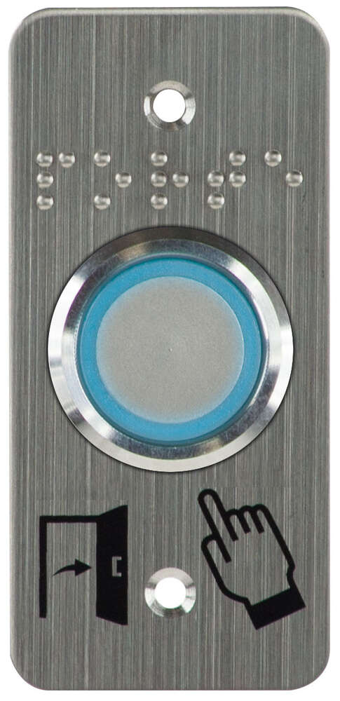 Image du produit Bouton p. PMR acier inox d=25 mm Halo B/V/R et buzzer Relais