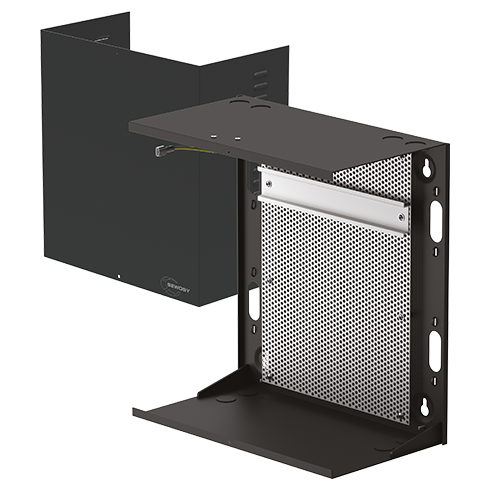 Image du produit Coffret vide modulaire petit modèle avec RAIL DIN + grille p