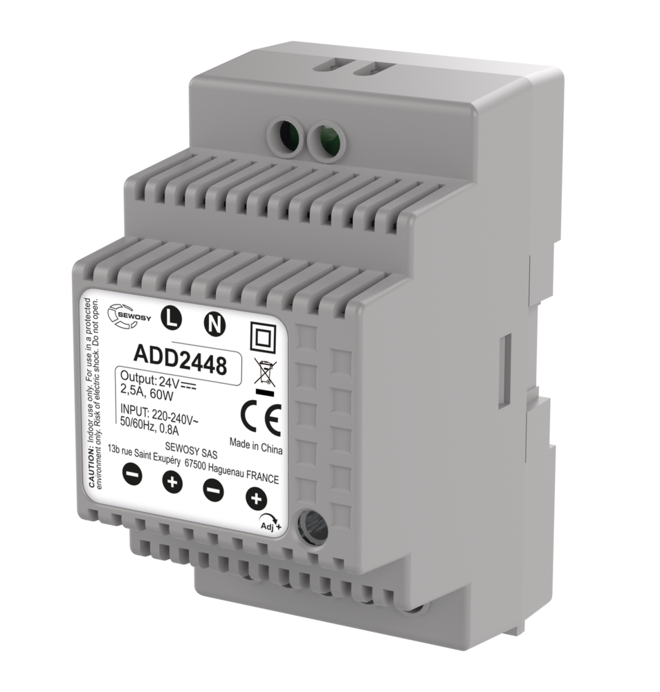 Image du produit Alimentation sur rail DIN 230V AC / 24V DC / 60W - 2,5A