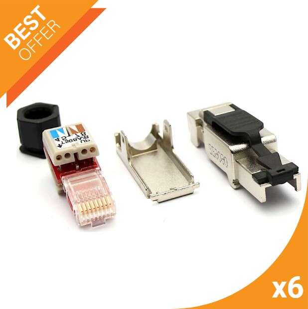 Image du produit PLUG RJ45 CAT6A INDUS/CHANTIER Droit - Sans outil... EXCEL