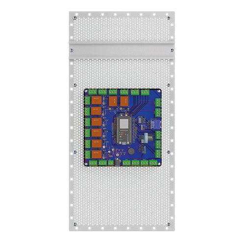 Image du produit Coffret vide IP66 petit mod&egrave;le avec RAIL DIN + grille perfor&eacute;e