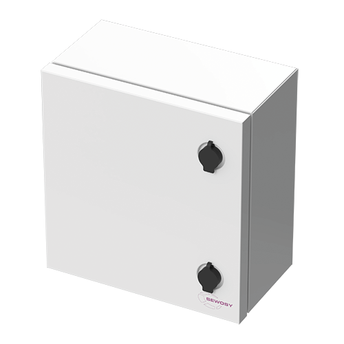 Image du produit Coffret vide IP66 petit mod&egrave;le avec RAIL DIN + grille perfor&eacute;e