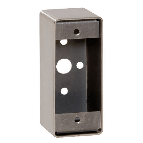 Image du produit Bo&icirc;tier applique pour gamme bouton poussoir INOX sur plaque &eacute;troite