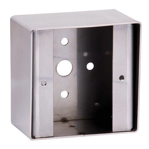 Image du produit Bo&icirc;tier applique carr&eacute; pour gamme bouton poussoir INOX sur plaque carr&eacute;e