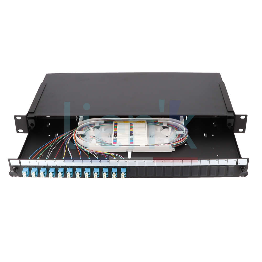 Image du produit Tiroir optique &eacute;quip&eacute; 12 travers&eacute;es LC duplex OS2 +K7 + pigtails