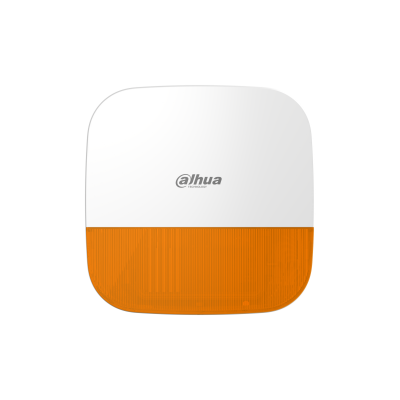 Image du produit Sir&egrave;ne ext&eacute;rieure sans fil 868 MHz, flash int&eacute;gr&eacute;, anti-sabotage, communication bidirectionnelle, orange, IP65