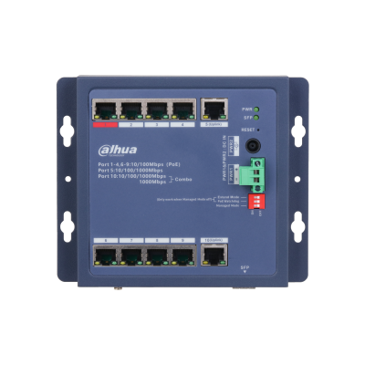 Image du produit 10-Port Cloud Managed Hardened Switch with 8-Port PoE