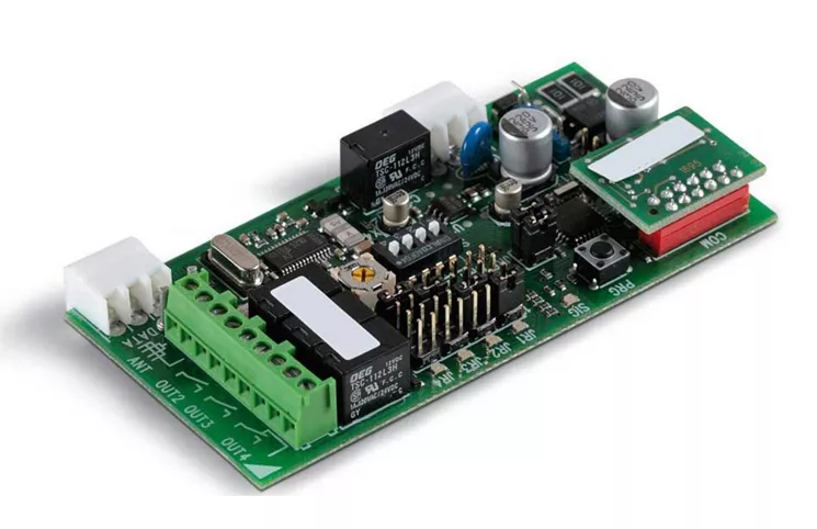 Image du produit Carte plug-in r&eacute;cepteur &agrave; 2 canaux, 12-24 Vcc, 433 MHz. Fournie avec module m&eacute;moire BIXMR2 200 utilisateur