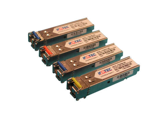 Image du produit Module SFP Gigabit monomode Transmission 1000Base-BX-U, Tx1310nm/Rx1490 ou 1550nm 20 km