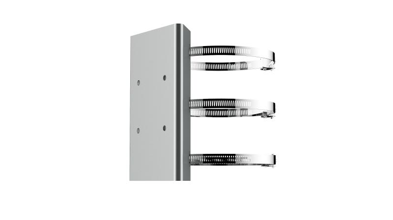 Image du produit Support de Montage sur Poteau Vertical 143mm x 128mm x 194mm Acier Inoxidable