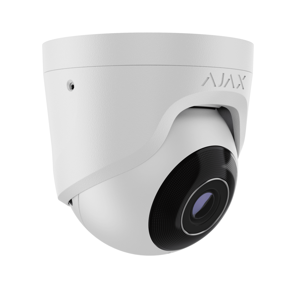 Image du produit Cam&eacute;ra Turret IP 5Mp/2.8mm filaire avec IA et angle de 110&deg;, IR, TrueWDR, micro et PoE/12V-Interieur/Exterieur Blanc