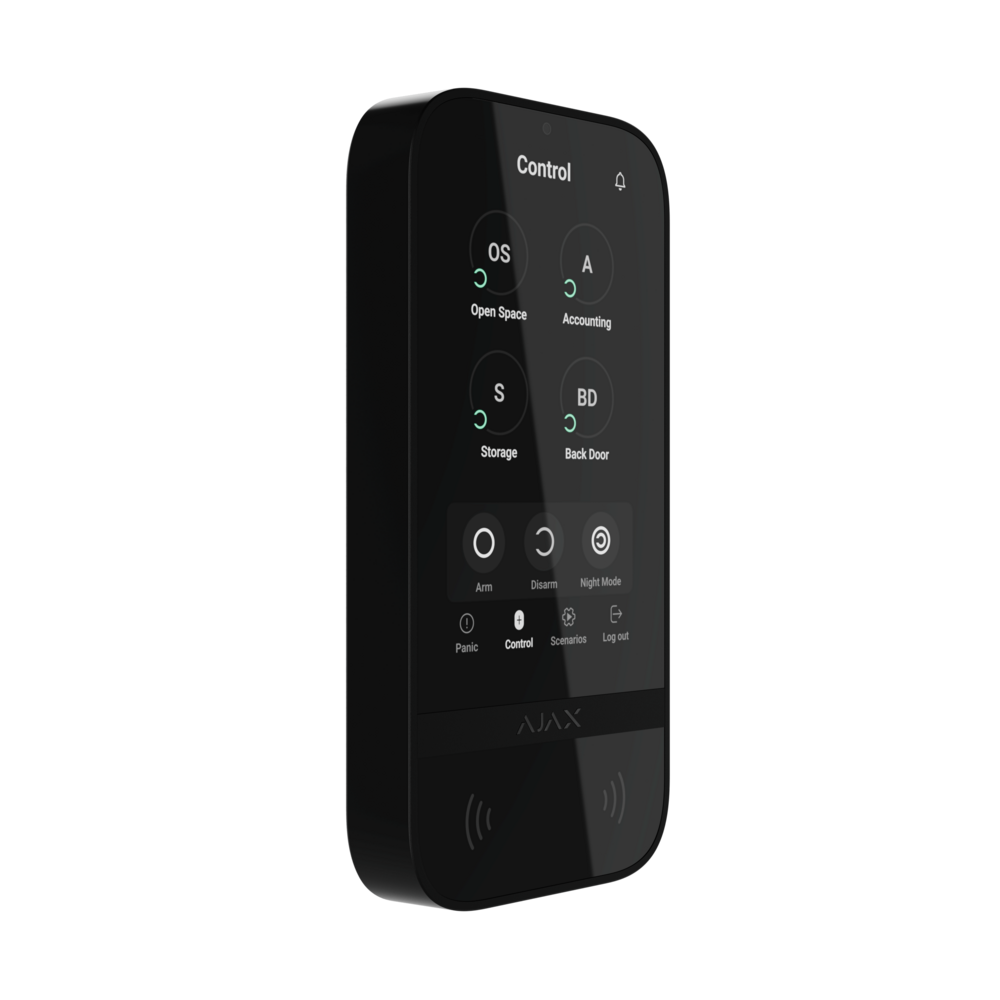 Image du produit Clavier sans fil avec un &eacute;cran tactile qui prend en charge l'authentification par smartphones, Pass, Tag, et codes Noir