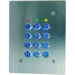 Image du produit Clavier 2 relais, 60 codes, touches m&eacute;talliques, plaque inox