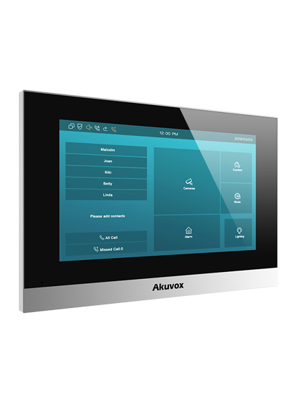 Image du produit Moniteur int&eacute;rieur IP SIP avec &eacute;cran 7'' et wifi (version Linux), fa&ccedil;ade plastique