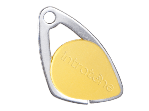 Image du produit Badge &eacute;lectronique Mifare - insert inox grav&eacute; - Jaune (colisage 20)