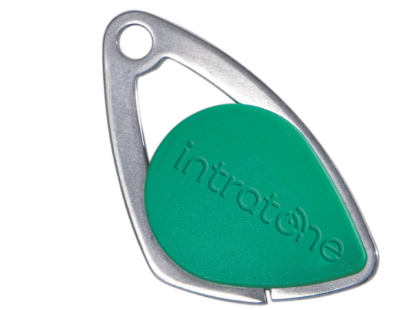 Image du produit Badge &eacute;lectronique Mifare - insert inox grav&eacute; - Vert (colisage 20)