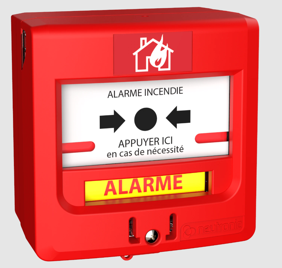 Image du produit DM 1 contact en saillie ou encastrable rouge