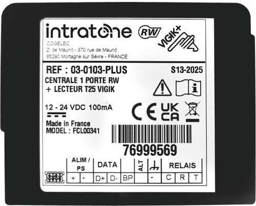 Image du produit Centrale RW Vigik+ 1 porte avec lecteur de proximit&eacute; T25