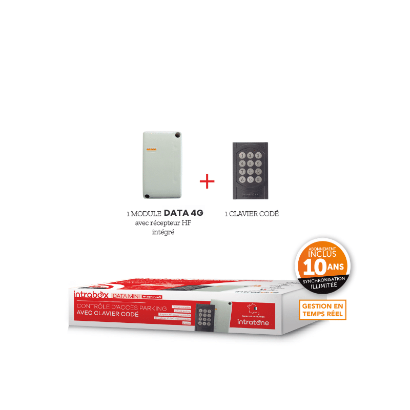 Image du produit Intrabox Data Mini HF + clavier cod&eacute; : 1 Module de transmissions Eco avec r&eacute;cepteur HF int&eacute;gr&eacute; + 1 clavier cod&eacute; Mini 12