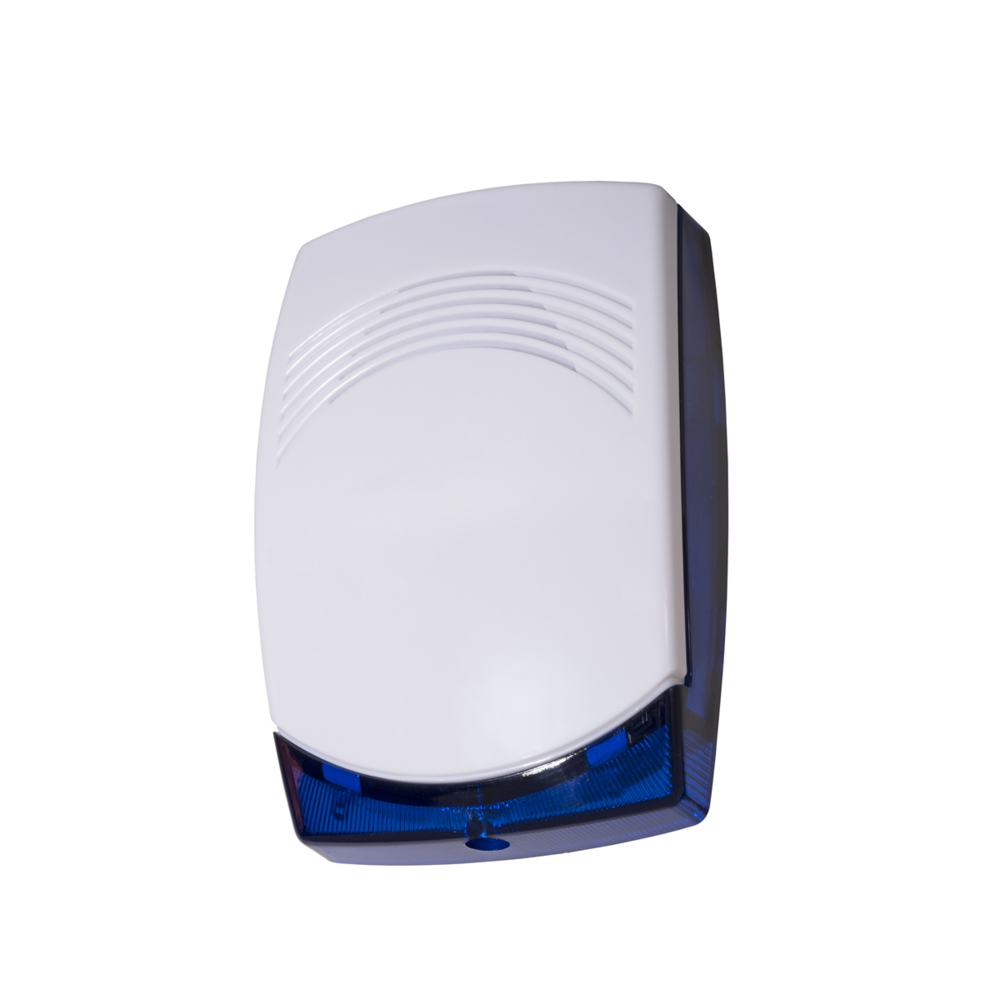 Image du produit Sir&egrave;ne int&eacute;rieure plastique piezzo&eacute;lectrique avec flash bleu ind&eacute;pendant, EN50131 grade 3, 112dB