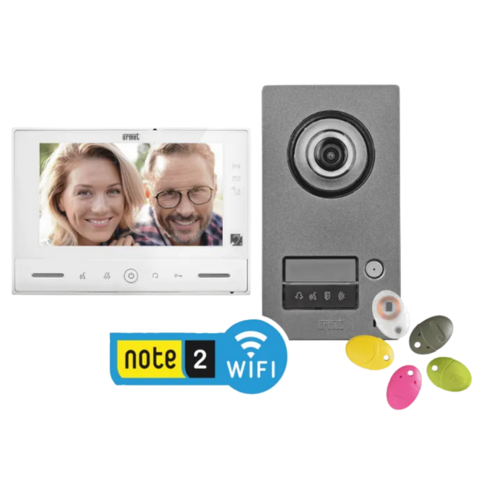 Image du produit Kit Video Note2 Moniteur Wifi, Platine 1BP, report d'appels et Yokis UP int&eacute;gr&eacute;