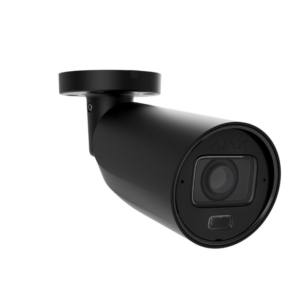 Image du produit Cam&eacute;ra Bullet IP 5Mp filaire, IA, Obj 2,8-12mm, IR hybride, TrueWDR, micro/Hp - PoE/12V-E/S Alarme-Int/Ext -Noir
