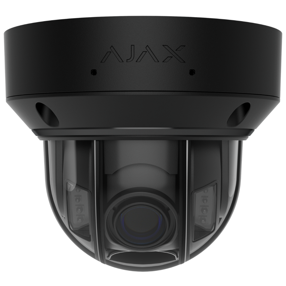 Image du produit Cam&eacute;ra Dome IP 8Mp filaire, IA, Obj 2,8-12mm, IR hybride, TrueWDR, micro/Hp - PoE/12V-E/S Alarme-Int/Ext -Noir