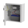 Image du produit Coffret vide IP66 petit mod&egrave;le avec RAIL DIN + grille perfor&eacute;e