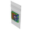 Image du produit Coffret vide IP66 petit mod&egrave;le avec RAIL DIN + grille perfor&eacute;e
