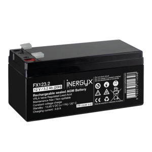 Image produit Batterie rechargeable VRLA 12V / 3,2 Ah - Bac FR UL94 V-0 -