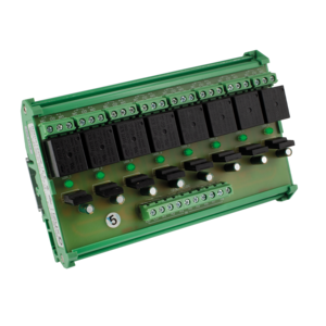 Image produit Relais rail DIN 12-30V AC/DC 8 relais / 8 LEDs Max. 250V AC