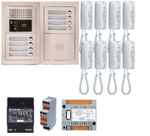 Image produit Pack audio 8 bp encastré, module vigik, centrale, 8 gt1d & a