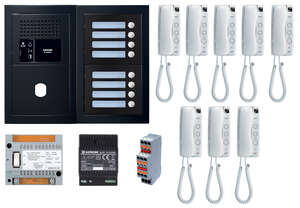 Image produit Pack GT audio 8 BP programmé avec platine façade noire satin