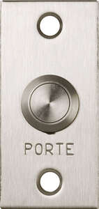 Image produit "Bouton inox encastré avec gravure ""porte"" et contact no/n