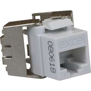 Image produit EXCEL CAT6a LOW PROFILE UN-SCR D K/S JACK T/LESS-WT