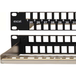 Image produit EXCEL 48-PORT KEYSTONE JACK FR AME - NOIR 1U