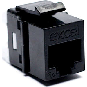 Image produit EXCEL CAT6a UNSCR IDC STYLE KEYSTONE JACK-BLK PK24