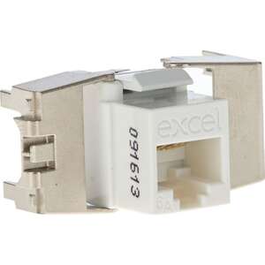 Image produit EXCEL CAT6a LOW PROFILE UN-SCR D K/S JACK T/LESS-WT