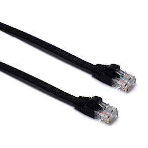 Image produit EXCEL CAT6 UTP FLAT PATCH LEAD 0,5M BLACK PK 10