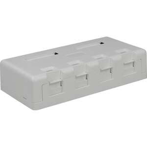 Image produit Excel Plus 4 Port Cat5e Surface Mount Box White