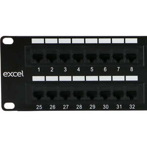 Image produit Excel Cat6 48 Port Unscreened Patch Panel 2U Black