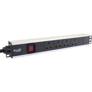 Image produit EXCEL 4-WAY UNSWITCHED POWER STRIP HORIZ 32AMP