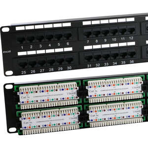 Image produit Excel Cat5e 2U 48 Port UTP Patch Panel Black