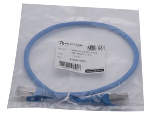 Image produit CORDON S/FTP CAT6A AWG26 LSZH BLEU 0.5M Cordon 1 PC0.5