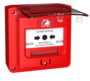 Image produit DM &eacute;tanche 1 contact en saillie rouge + capot